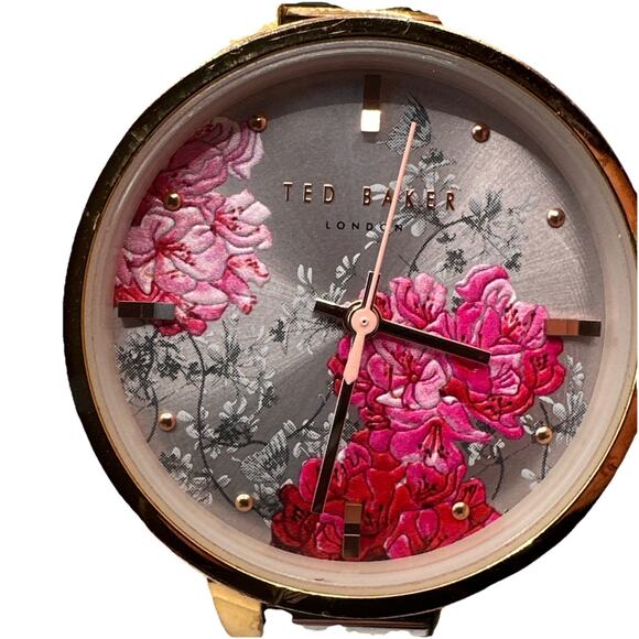 Ted Baker Kalona Babylon Watch Ladies 32mm Rose Gold Stainless Floral Dial Runs - Picture 1 of 10